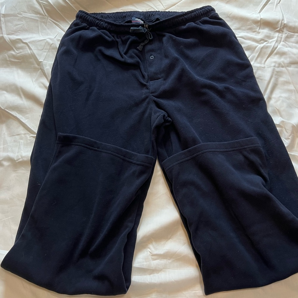 LAST CHANCE Jockey Men's Sleepwear Navy Fleece - Large